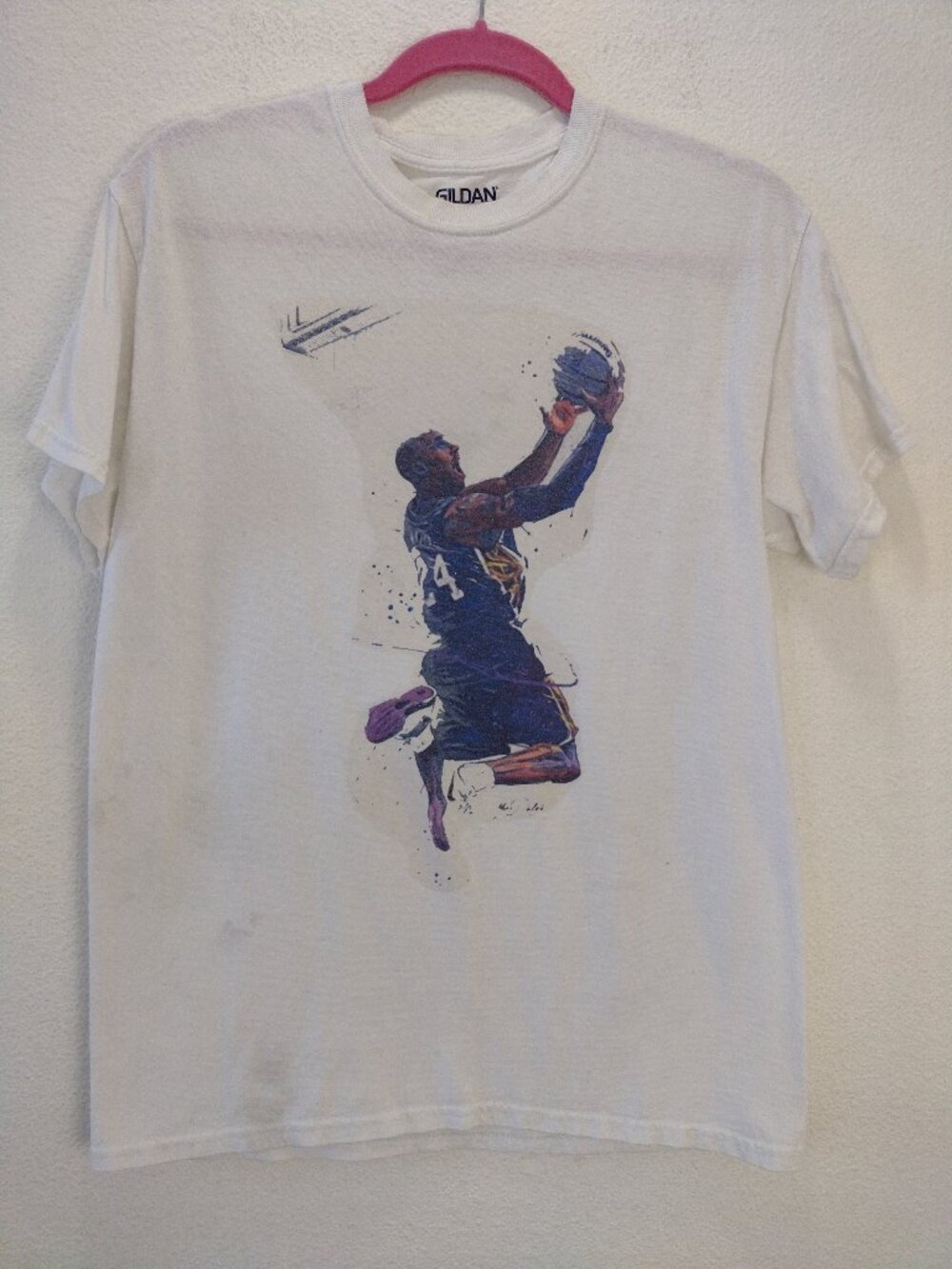 Gildan Men's Kobe Bryant Graphic Tee White Medium